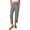 Gray, variant on Bainana Womens Comfort Fit Straight Leg Pants Solid Color Elastic Waist Trousers With Pockets Ladies Party Play Flowy Pants Black Size L