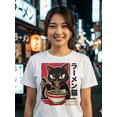 thumbnail image 3 of Playera Blanca Unisex Estampada Ramen Cat, 3 of 4
