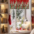 thumbnail image 3 of Valances for Windows Christmas Tree Rod Pocket Cafe Window Treatments Valance Curtains for Kitchen Bathroom Laundry Basement Windows 60"x18", 3 of 7
