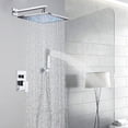 thumbnail image 2 of Chrome Shower Faucet Set System 12inch Rainfall Shower Head Combo with Mixer Valve Kit, 2 of 16
