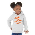 thumbnail image 3 of Awkward Styles Halloween Toddler Hoodie Girls Boys Orange Bats Fleece Hooded Sweatshirt, 3 of 5
