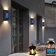 thumbnail image 4 of De Lámpara De Pared Solar, Luces Solares Decorativas Para Jardín, 6 Luces Led Cuadradas, Luz De Pared Exterior Para Jardín, Patio 2 Uds. Yuarrent HA046506-02, 4 of 6