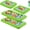 Green, variant on XIMEI 4-Pack Inflatable Ice Serving Bars Buffet Serving Tray Drink Cooler for Pool Party, with Drain Plug & Hand Pump, 2 Sizes