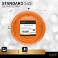 thumbnail image 3 of Disposable Plastic Plates Orange, 7 Inches Plastic Dessert Plates, Strong and Sturdy Disposable Plates for Party, Dinner, Holiday, Picnic, or Travel Party Plates, Pack of 50 - By Amcrate, 3 of 6