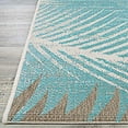 thumbnail image 3 of Couristan 24293134020037T 2 ft. x 3 ft. 7 in. Monaco Tropical Palms Power Loomed Rectangle Area Rug - Aqua, 3 of 6