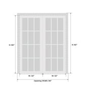 Modern Solid Interior Double Doors 64 x 80 inches with Handles