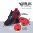 thumbnail image 6 of REABO Men's Slip-on Breathable Air Cushion Running Shoes, BlackRed, Size 10.5, 6 of 9