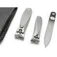 thumbnail image 5 of 3pcs Travel Manicure Set German FINOX® Surgical Stainless Steel: Fingernail Clipper, Toenail Clipper, and Glass Nail File, 5 of 5