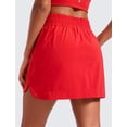 thumbnail image 2 of Falda CRZ YOGA Deportiva de Cintura Alta para Tenis y Golf Roja Talla L, 2 of 4