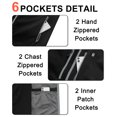 thumbnail image 5 of Mens Softshell Vest Fleece Windproof Water Resistant 6 Pockets for Hiking Black S, 5 of 8