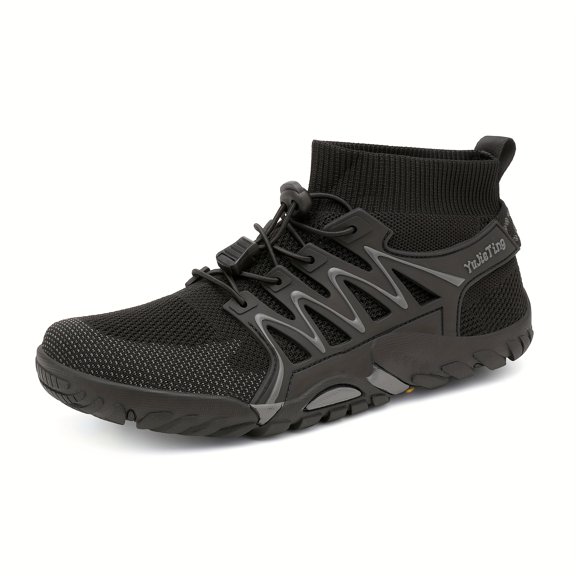 Men's Lightweight Water Shoes Quick Dry Barefoot Aqua Sneakers with Breathable Mesh, Non-Slip Soft Sole for Stream Hiking, Beach, Swimming and Outdoor Water Sports