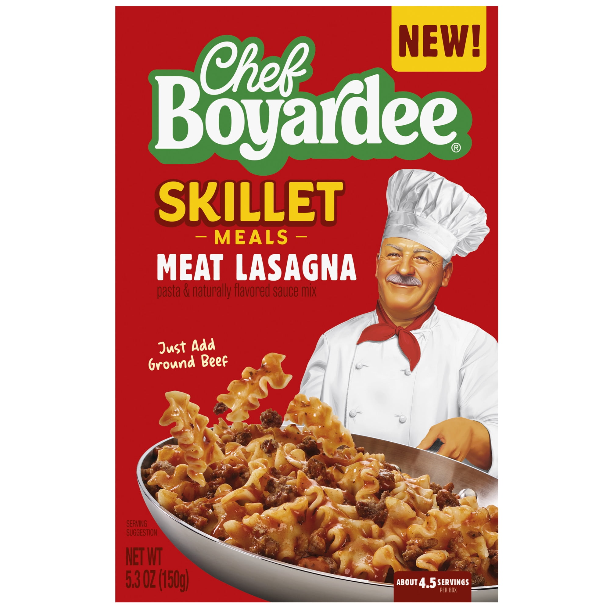 Chef Boyardee Ready-to-Serve Meat Lasagna Skillet Meal, 5.3 oz Packaged Meal