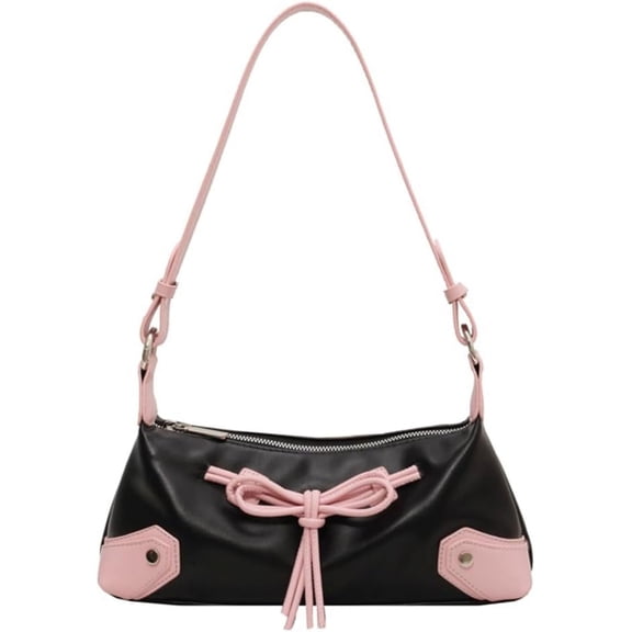 CAILDANL Coquette Aesthetic Bow Trend Shoulder Bag Purse Bow Tie Handbag Crossbody Purse Trendy Clutch Satchel Bag