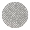 thumbnail image 3 of Unique Loom Trellis Shag Collection Area Rug - Ruth (7' 10" Round Gray/Ivory), 3 of 11