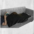 thumbnail image 6 of Tiger Soft Flannel Fleece Throw Blanket, King of Sundarbans in a Dark Environment Mild Mannered Majestic Animal, Cozy Plush for Indoor and Outdoor Use, 60" x 80", Dark Orange Black, by Ambesonne, 6 of 6