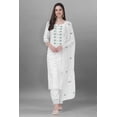 thumbnail image 4 of Trendmalls Women's Wear Cotton Fabric Regular Wear Embroidered Straight Kurta Pant Suit set, 4 of 7