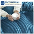 thumbnail image 6 of Heated Blanket Electric Full Striped Flannel Blanket 72"x84" Electric Blanket with 6 Heat Settings 10 Hour Timer Auto Shut Off, Blue, 6 of 6