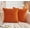 Dark Orange, variant on Nmkwnr Set of 2 Soft Velvet Throw Pillow Covers Decorative Square Cushion Case for Sofa, Couch, Bedroom, Living Room, 16"x16"