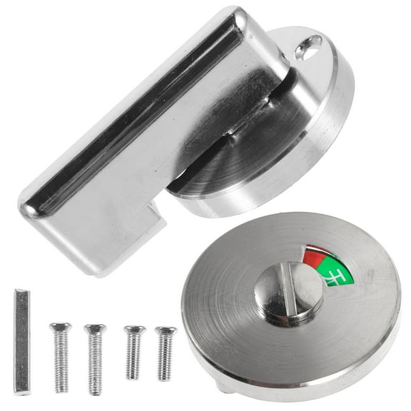 Toyvian Metal Bathroom Door Lock with Green Red Occupied Sign for Commercial Use