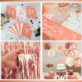 thumbnail image 3 of 30th Birthday Decorations for Women, Rose Gold Balloons Set with Banner Tablecloth Curtain Pompom Confetti Balloons, Foil 30 Balloon, 3 of 7