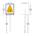 thumbnail image 6 of Eveokoki Danger Falling Objects Yard Sign with Stake 7x8.8inch Rustproof Outdoor Aluminum Sign for Yard Garden Lawn Street Outdoor, 6 of 6