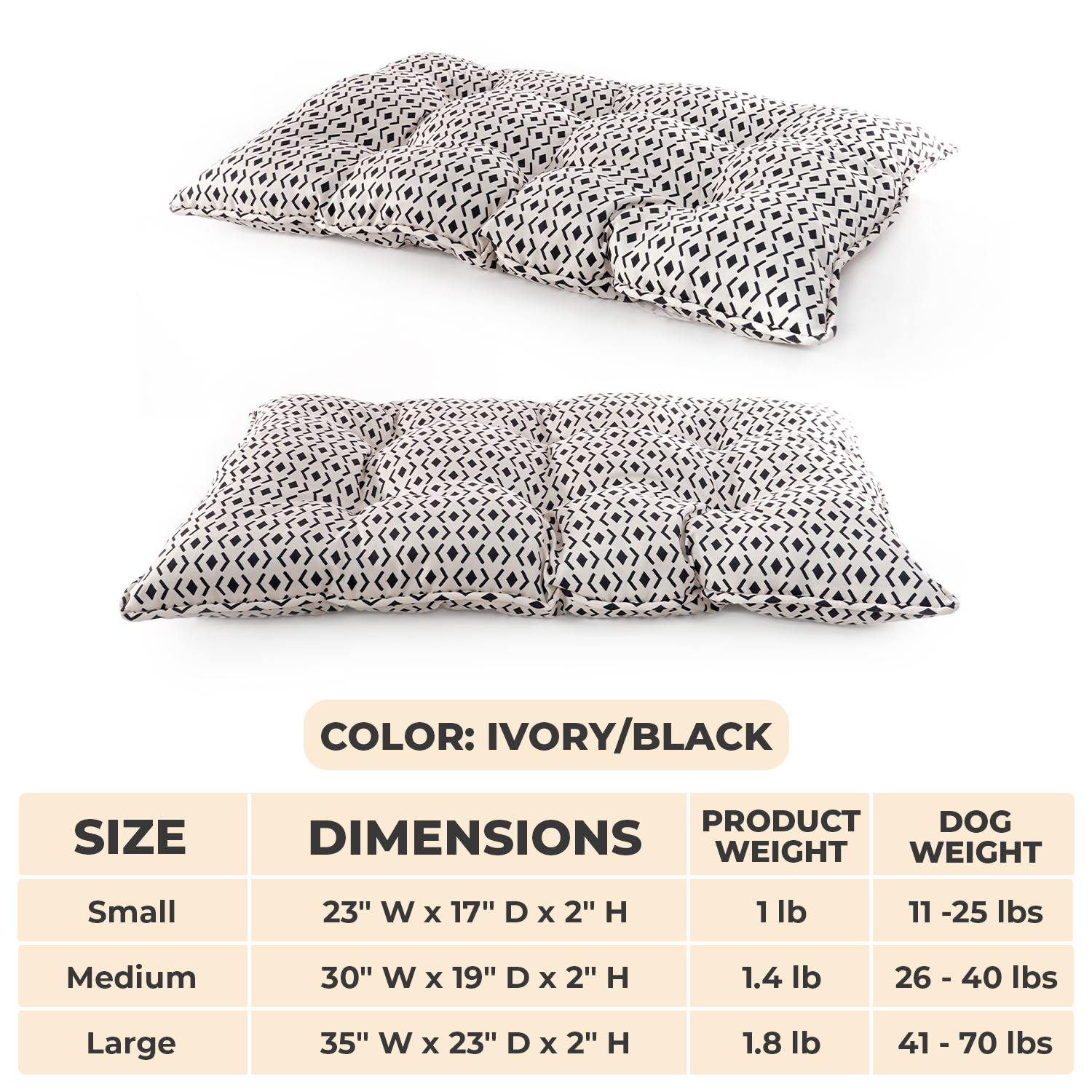 Details Luxury Printed Microsuede Tufted Pet Mat for Dogs and Cats - Durable, Comfortable, and Stylish Bedding for Small to Large Breeds