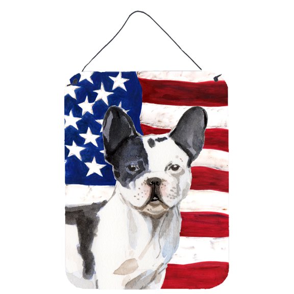 Black White French Bulldog Patriotic Wall or Door Hanging Prints