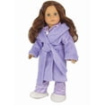 thumbnail image 3 of Sophia's Cozy & Soft Spa Day Plush Bathrobe for 18" Dolls, Lavender, 3 of 3