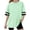 Green, variant on CQONEPT Big Girls T Shirts Loose Fit Short Sleeve Tees Crewneck Color Block Summer Baggy Basic Tops for Teen Blue 10-11 Years