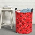 thumbnail image 6 of Fuzoiu Red Ladybugs On White Dotted Print Circular Hamper,Laundry Basket with Handle,Collapsible Laundry,Dirty Clothes Storage Basket,for Bedroom Bathroom Dorm Living Room-Small, 6 of 6
