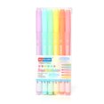 thumbnail image 3 of Graflsoa 6-Color Brush Tip Highlighters for Writing, Drawing & Doodling - Blue, Green, Pink, Purple, Yellow, Orange - Smooth Ink, Comfortable Grip, Portable Design for Office, School & Home Use, 3 of 7