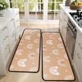 thumbnail image 4 of Kitchen Rugs Sets Of 2,Brown Boho Bohemia Rainbow Hearts Pattern Anti Fatigue Kitchen Mat Rugs Non Slip Washable,Decorative Kitchen Floor Mats for Kitchen,Sink,Laundry,17"x47"+17"x47", 4 of 5