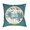 thumbnail image 1 of Artistic Weavers Lodge Cabin Moose Pillow Poly Filled 20' x 20', 1 of 7