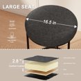 thumbnail image 4 of MultiHaven Backless Bar Stools Set of 3,24" Counter Height Barstools with Grey PU Upholstered Seat for Kitchen Island, 4 of 9
