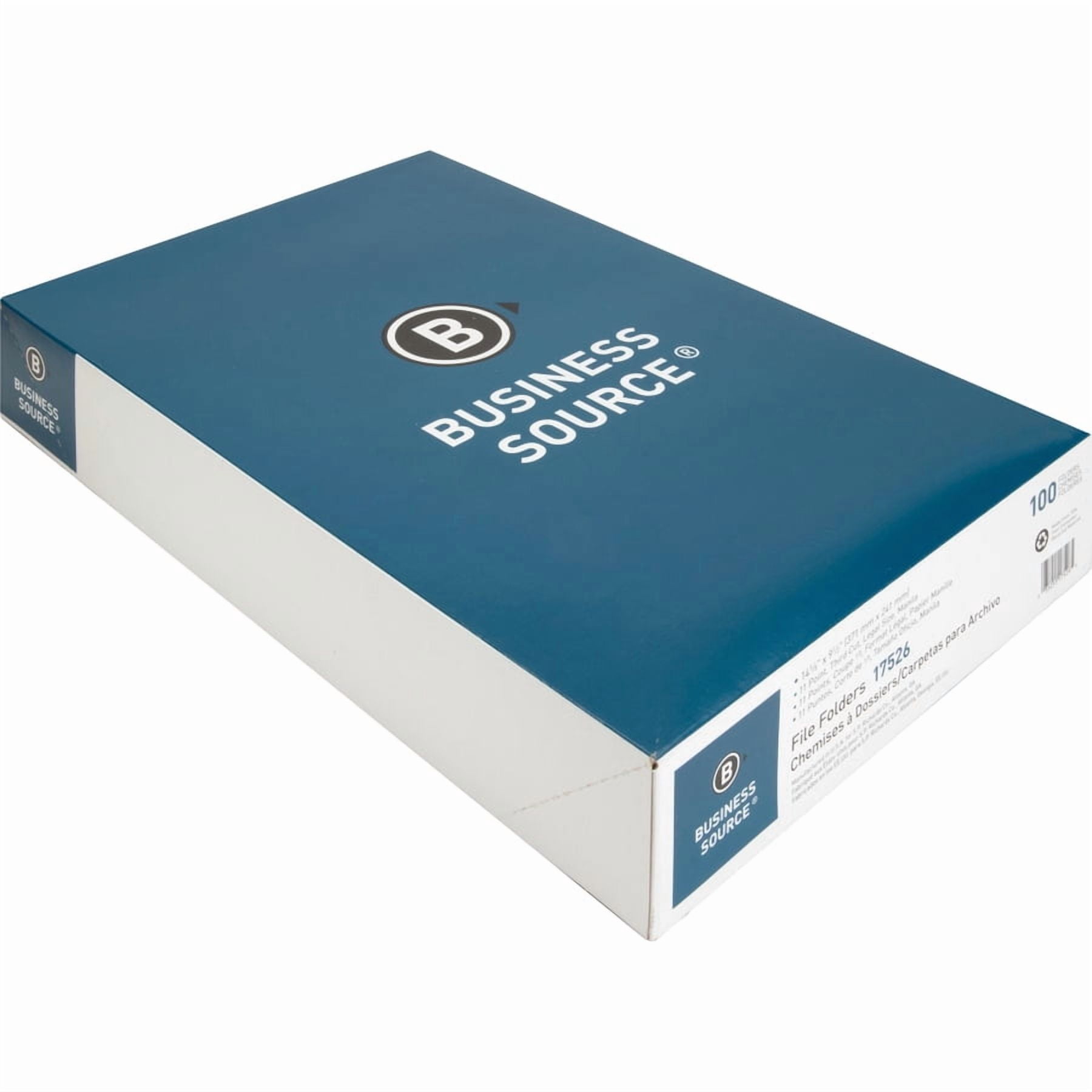Business Source 17526 Top Tab File Folder - 8.50" Width x 14" Length Sheet Size - 0.75" Expansion - 1/3 Tab Cut - Manila - 100 / Box, 1 Box