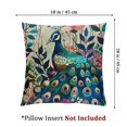 thumbnail image 4 of Watercolor Birds Peacock Elk Decorative Throw Pillowcase Cushion, 4 of 7