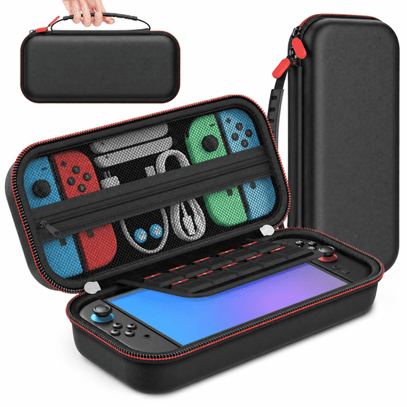 Carrying Case Compatible with Nintendo Switch 2 – Travel Storage Pouch with Mesh Pocket and Game Card Slots, Water-Resistant Fabric for Console and Accessories