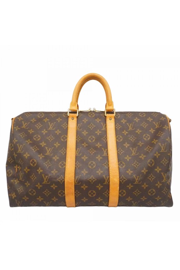 Pre-Owned Louis Vuitton Monogram Keepall Bandouliere 45 Boston Bag M41418 Brown Men's/Women's