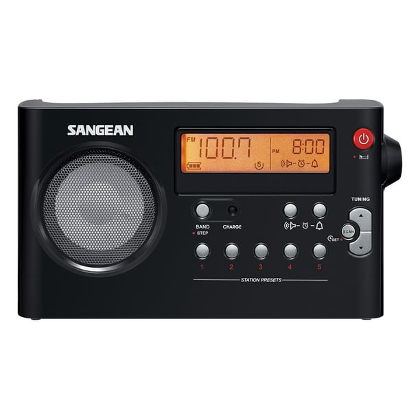 Vergadering cap Hubert Hudson Sangean All in One Compact Portable Digital AM/FM Radio with Built-in  Speaker, Earphone Jack, Alarm Clock Plus 6ft Aux Cable to Connect Any Ipod,  Iphone or Mp3 Digital Audio Player - Walmart.com