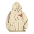 thumbnail image 5 of MHFRRA Sudadera con Capucha Estampada para Uso Diario Sudadera Informal para Mayor Comodidad y Estilo En Actividades Deportivas y de Ocio Beige, 5 of 5