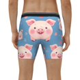 thumbnail image 2 of Men's Boxer Briefs, Cute Pig Flowers Soft and Breathable Mens Underwear Boxer Briefs With Widen Waist, 2 of 5