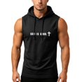 thumbnail image 4 of Kalauyu Sleeveless Hooded Workout Tank Tops for Men Graphic Print Casual Summer Athletic Loungewear Vests Tops, 4 of 5