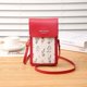 thumbnail image 4 of 2023 Fashion Flower Printing Mini Touch Screen Mobile Phone Bag For Iphone 15 14 13 12 11 Pro Max 6 6S 7 8 Plus X XR XS Max Case, 4 of 5