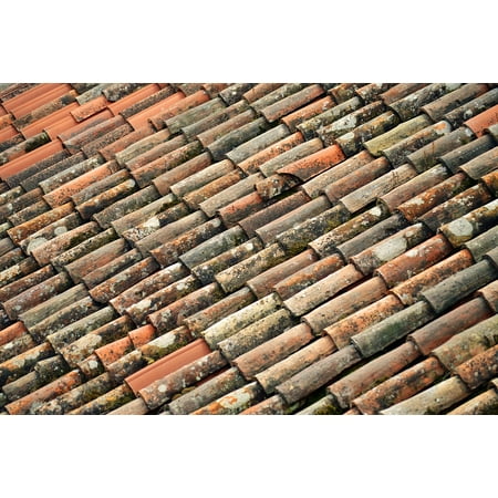 - LAMINATED POSTER Tiles Ceramic Old Italian Architecture Clay Roof Poster Print 24 x 36