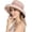 Pink, variant on Womens Sun Straw Hat Summer UV Protection Travel Foldable Brim Bucket Hat Vintage Cloche Beach Fishing Cap