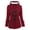 Red, variant on Plus Size Coat, Women's Jacket in Autumn and Winter Hooded Horny Horn Leather Pair Jacket Cotton Jacket Plus Velvet Lamb Wool Jacket Top Blue M