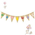 thumbnail image 5 of Rhewides 1 Set Rabbit Pennant Easter Banner Colorful Bunny Garland Rabbit Bunting Linen Flag Party Supplies for Easter Party Decorations, 5 of 7