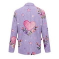 thumbnail image 4 of Men's Printed Corduroy Pocket Blazer, Casual Suit Cardigan Jacket, Light Purple, XXXL, 4 of 6