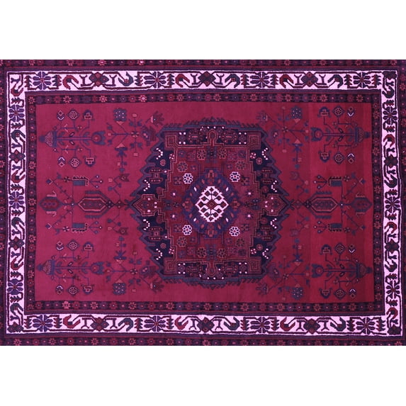 Ahgly Company Indoor Rectangle Persian Purple Traditional Area Rugs, 3' x 5'