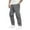 Gray, variant on Dwralegc Cargo Jeans for Men Athletic Stretchy Hiking Sweatpants Relaxed Fit Drawstring Elastic Waist Trousers Multi-Pocket Big and Tall Solid Color Pants Black XL